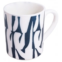 Caneca 330ml 9,5cm Gio Em Cerâmica Cor Azul